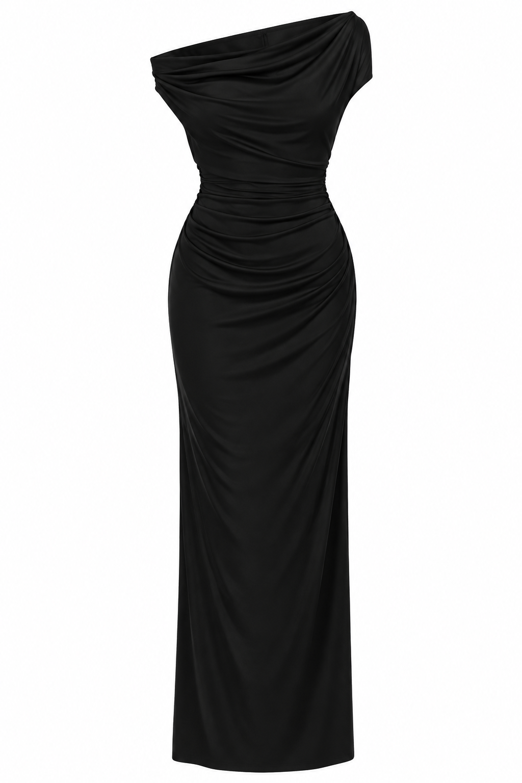 Vestido negro asimétrico