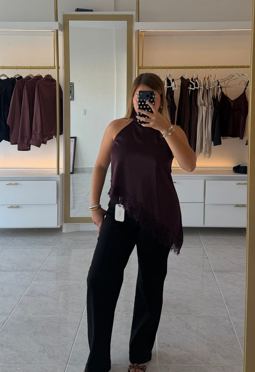 Blusa Encaje Morada