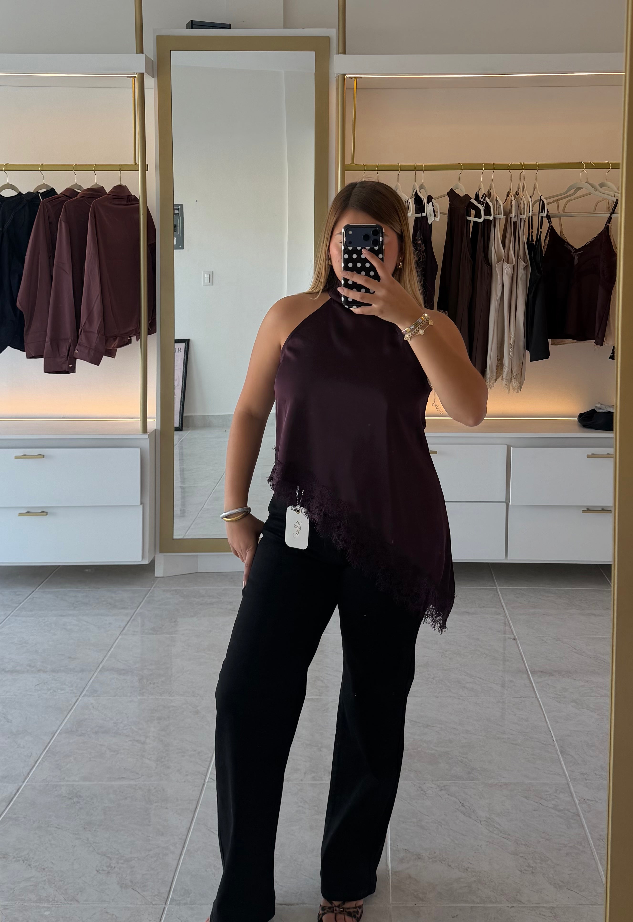 Blusa Encaje Morada