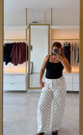 Pantalon Polka Blanco